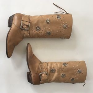 Vintage leather western boots 9